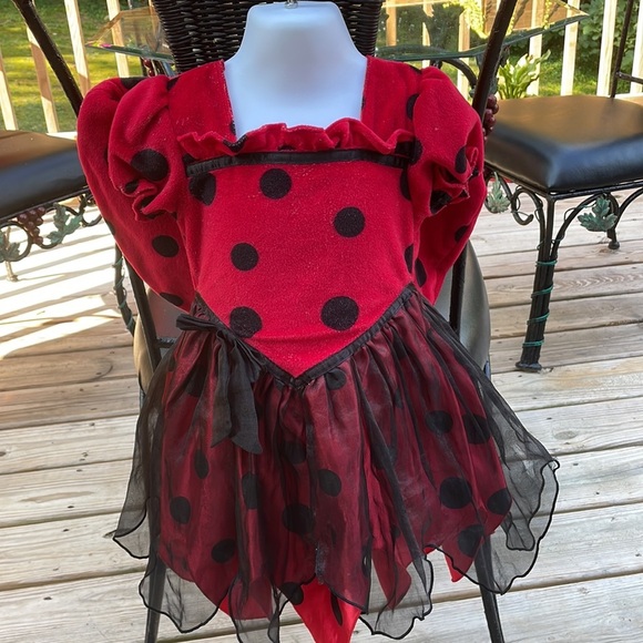 🐞 KIDS Ladybug Costume Dress and Headband Size 3T - Picture 3 of 13